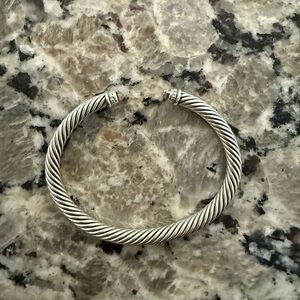 David Yurman 5mmClassic Cable Morganite Bracelet With Diamond